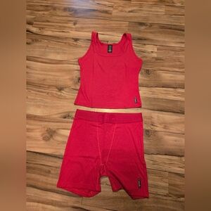 Comfii Women's Vibrant Red Lounge Set